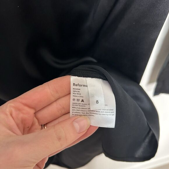 Reformation Black Mini Dress - Picture 3 of 12